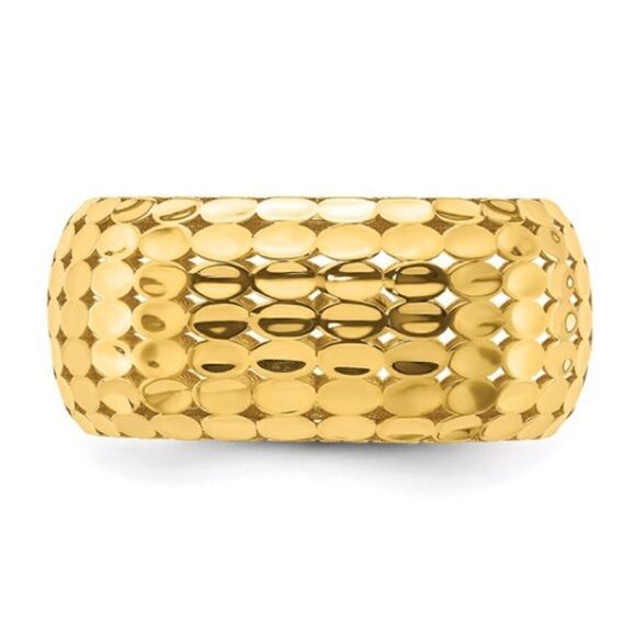 14k Gold Fancy Ring, Made in Italy - Picture 3 of 6